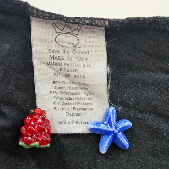 Vtg Save the Queen Patchwork Skirt — Italian Art-to-Wear, Size M Whimsical - Picture 13 of 17